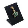 Colgante de oro amarillo 18 Kl con diseño de estrella y piedra sintética