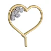 Colgante de Oro amarillo con diseño de Corazón y Circonitas