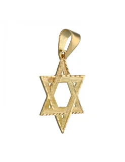 Colgante de Oro amarillo con diseño Estrella de David
