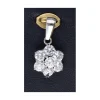 Colgante de oro blanco 18 K con diseño y circonitas