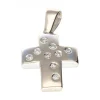 Colgante de oro blanco con diamantes diseño religioso