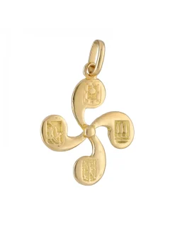 Colgante de Oro 18K con diseño Lauburu