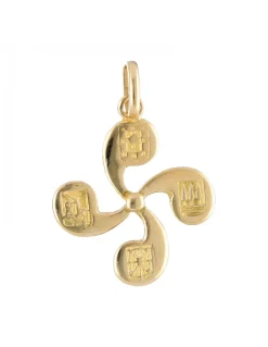 Colgante de Oro 18K con diseño Lauburu