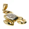 Colgante diseño Escorpión (Alacrán), oro amarillo y blanco 18 kl con diamantes
