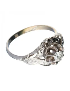 Diamante - Oro de 18 kt - Oro blanco - Anillo