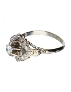 Diamante - Oro de 18 kt - Oro blanco - Anillo