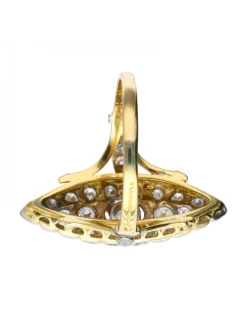 Diamante - Oro de 18 kt - Oro amarillo, Oro blanco - Anillo