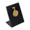 Pendiente de oro amarillo 18 K con diseño redondo y libra