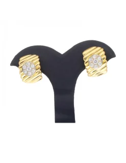 Pendientes con brillantes oro amarillo 18kl
