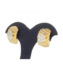 Pendientes con brillantes oro amarillo 18kl