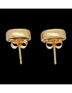 Pendientes con piedra aguamarina oro amarillo 18kl