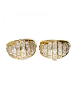 Pendientes con zirconitas oro amarillo 18kl