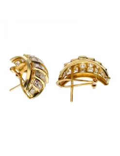 Pendientes con zirconitas oro amarillo 18kl