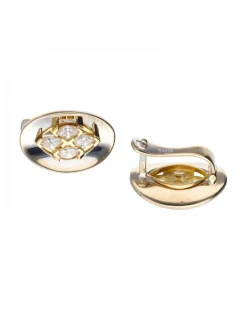 Pendientes con zirconitas oro amarillo 18kl