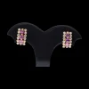 Pendientes de oro 18 kl amatistas zirconitas