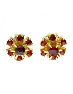 Pendientes de oro 18 kl con rubíes