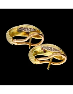 Pendientes de oro 18 kl con diamantes