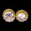 Pendientes de oro 18 kl para mujer con amatista