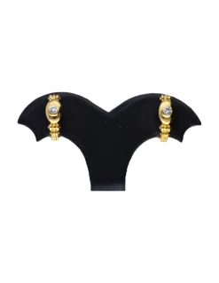 Pendientes de oro 18 kl zirconitas