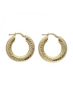 Pendientes de Oro amarillo con diseño Aros entorchados