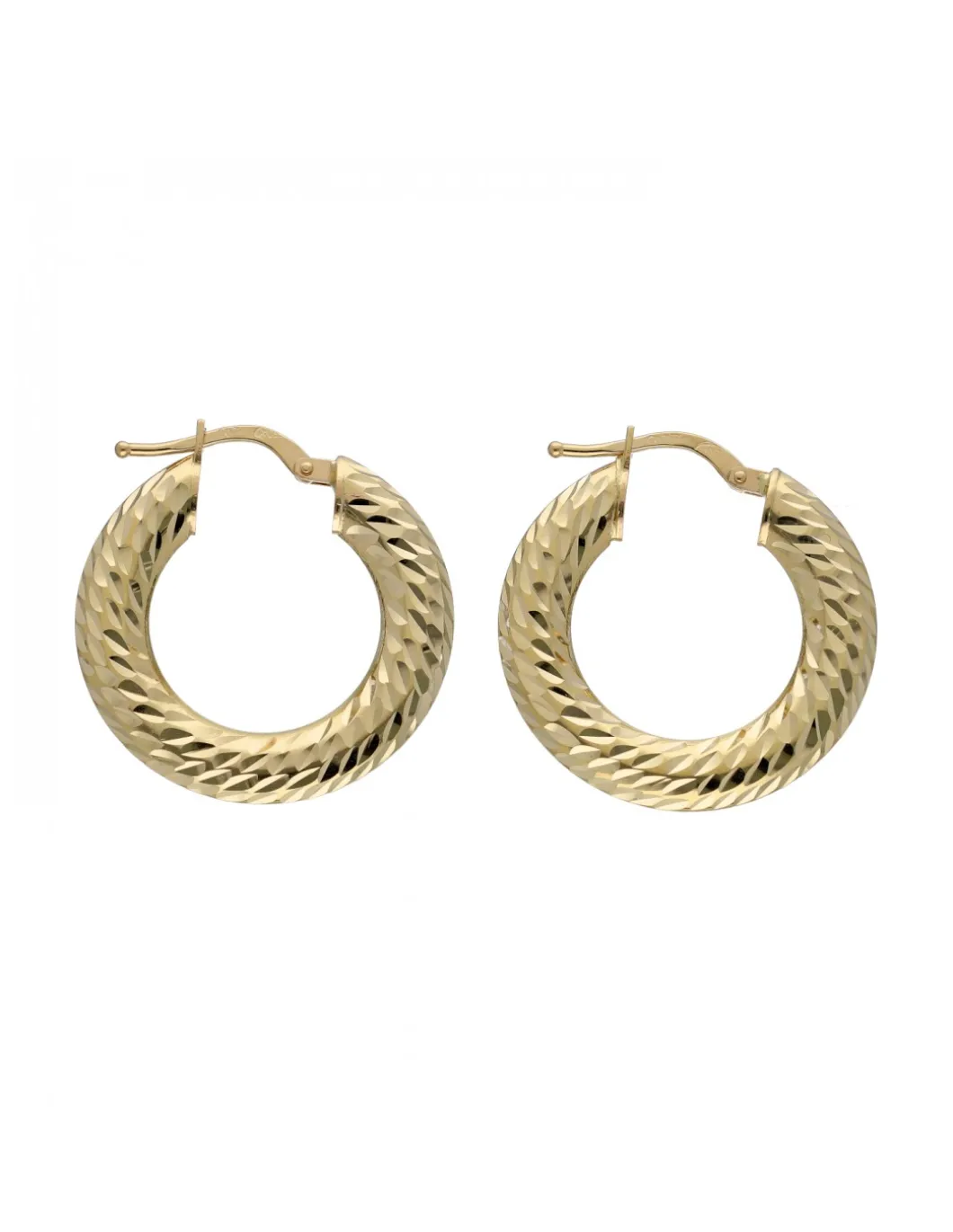 Pendientes de Oro amarillo con diseño Aros entorchados