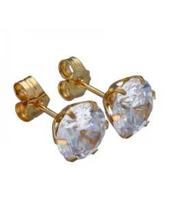 Pendientes de Oro amarillo con Circonitas