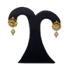 Pendientes de Oro amarillo 18K con diseño y Circonitas