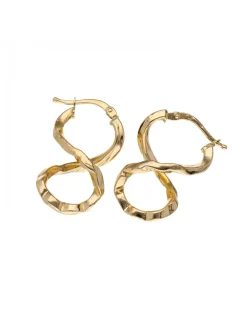 Pendientes de oro amarillo 18K con diseño de espiral