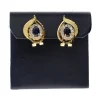 Pendientes de oro amarillo 18K con diseño circonitas