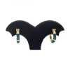 Pendientes de oro amarillo 18 K con diseño y esmalte