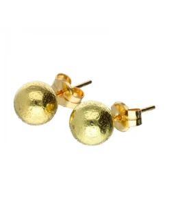 Pendientes de Oro amarillo 18K con diseño de bolas