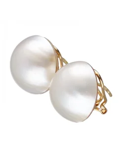 Pendientes de Oro amarillo con diseño de Perlas redondas