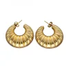 Pendientes de Oro amarillo con diseño Croissant