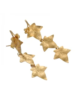 Pendientes de Oro amarillo 18K con diseño de Viñedo