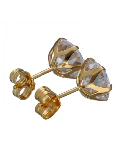Pendientes de Oro amarillo con Circonitas