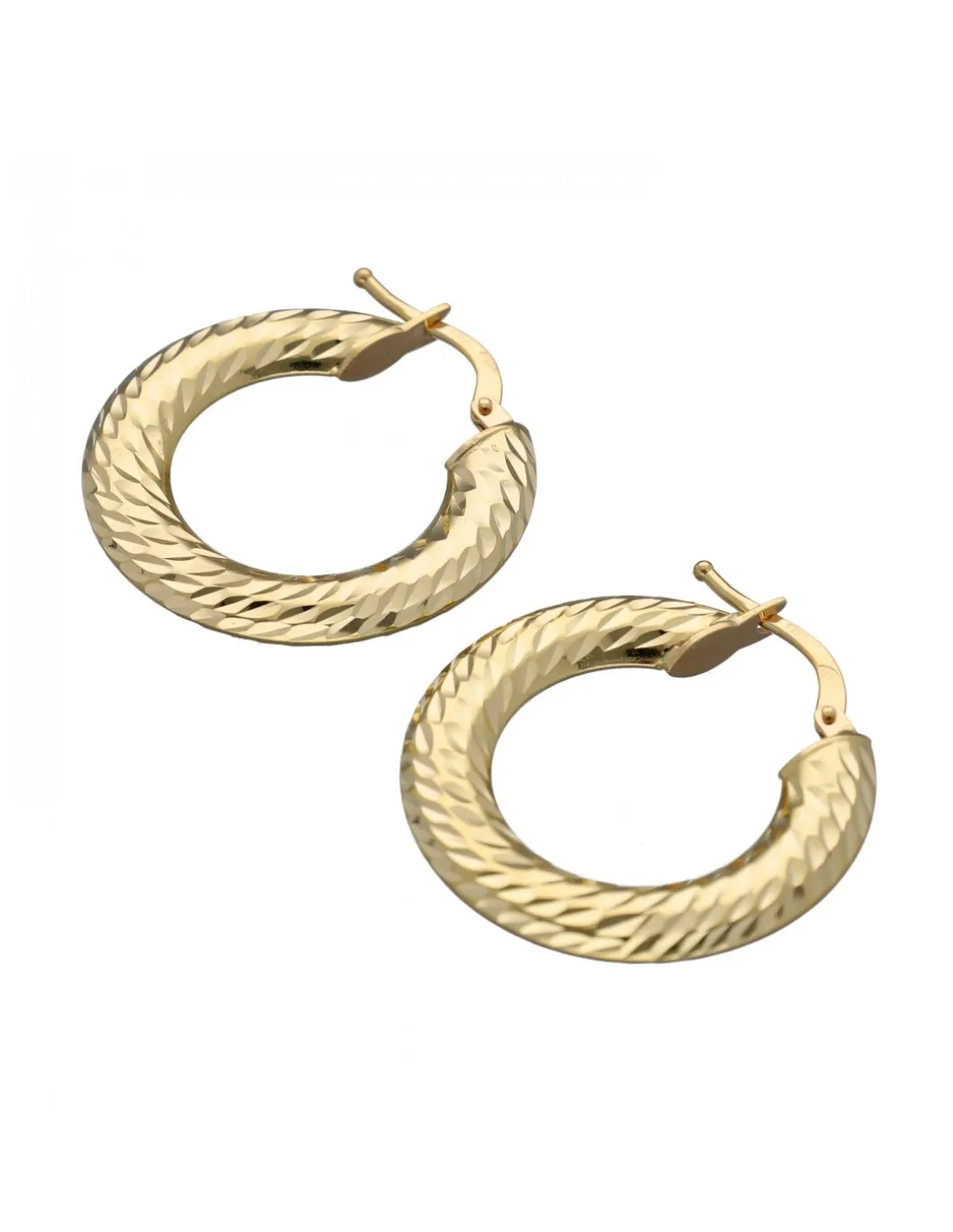 Pendientes de Oro amarillo con diseño Aros entorchados