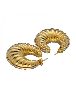 Pendientes de Oro amarillo con diseño Croissant