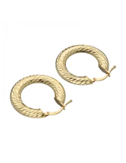 Pendientes de Oro amarillo con diseño Aros entorchados