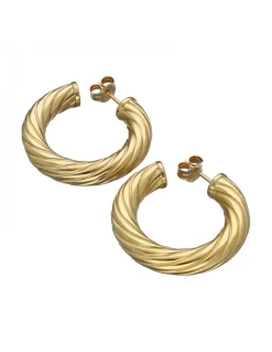 Pendientes de Oro amarillo con diseño Entorchado