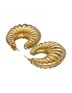 Pendientes de Oro amarillo con diseño Croissant