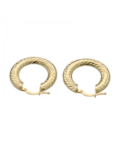 Pendientes de Oro amarillo con diseño Aros entorchados