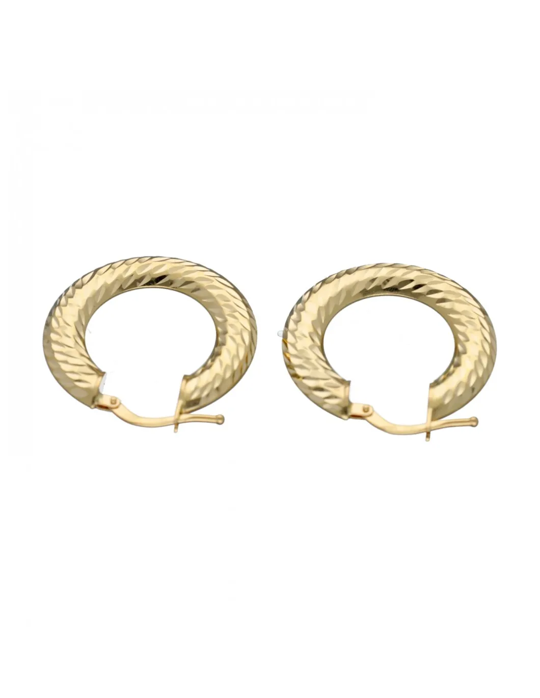 Pendientes de Oro amarillo con diseño Aros entorchados