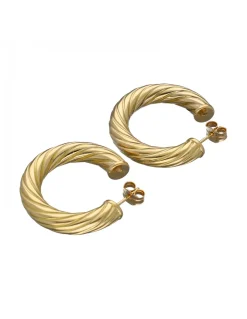 Pendientes de Oro amarillo con diseño Entorchado