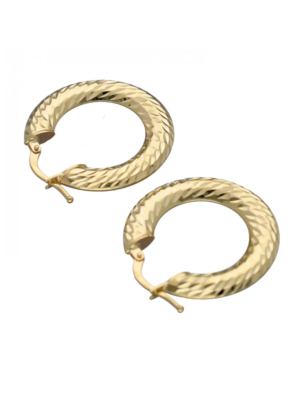Pendientes de Oro amarillo con diseño Aros entorchados