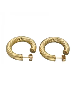 Pendientes de Oro amarillo con diseño Entorchado