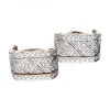 Pendientes de oro blanco 18 kl con zirconitas