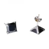 Pendientes de oro blanco 18 kl con turmalina