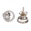 Pendientes de oro blanco 18 kl zirconitas