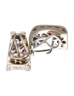 Pendientes de oro blanco 18 kl con zirconitas
