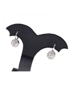 Pendientes de oro blanco zirconitas